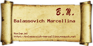 Balassovich Marcellina névjegykártya